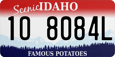 ID license plate 1O8084L