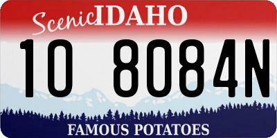 ID license plate 1O8084N