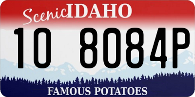 ID license plate 1O8084P