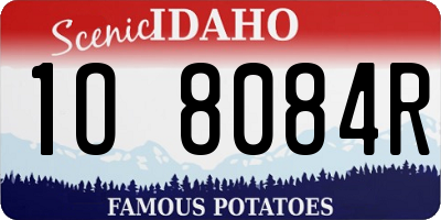 ID license plate 1O8084R