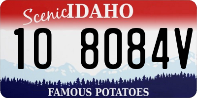 ID license plate 1O8084V