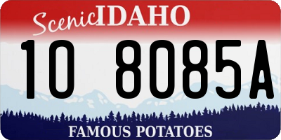ID license plate 1O8085A