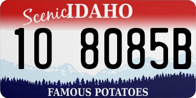 ID license plate 1O8085B