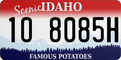 ID license plate 1O8085H