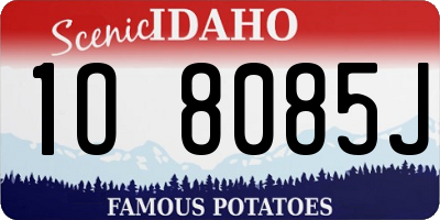 ID license plate 1O8085J