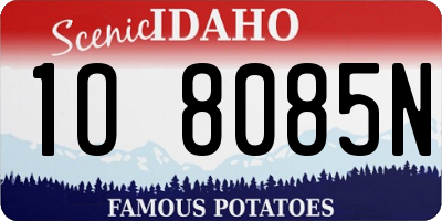ID license plate 1O8085N