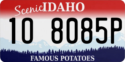 ID license plate 1O8085P