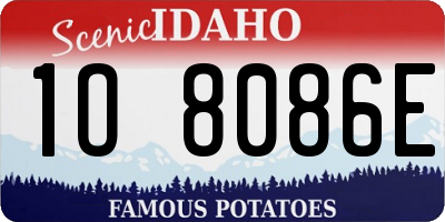 ID license plate 1O8086E