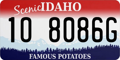 ID license plate 1O8086G