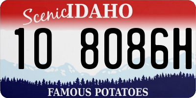 ID license plate 1O8086H