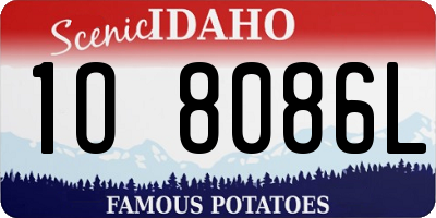 ID license plate 1O8086L