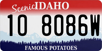 ID license plate 1O8086W