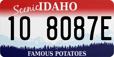 ID license plate 1O8087E