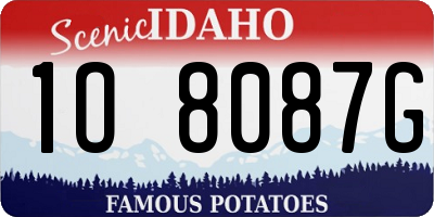 ID license plate 1O8087G