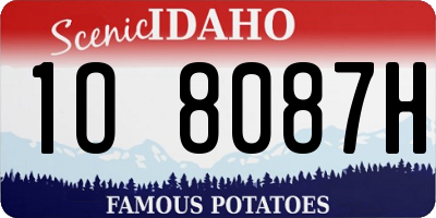ID license plate 1O8087H