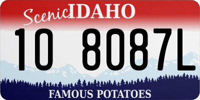 ID license plate 1O8087L