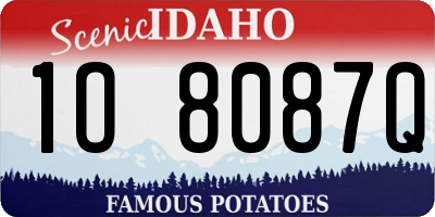 ID license plate 1O8087Q