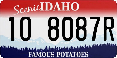 ID license plate 1O8087R