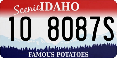 ID license plate 1O8087S