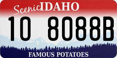 ID license plate 1O8088B