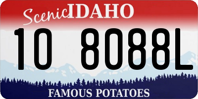 ID license plate 1O8088L