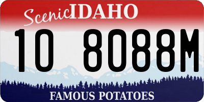 ID license plate 1O8088M