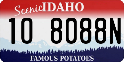 ID license plate 1O8088N
