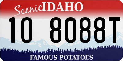 ID license plate 1O8088T