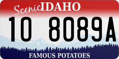 ID license plate 1O8089A