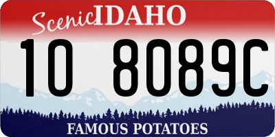 ID license plate 1O8089C