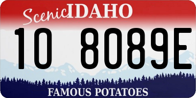 ID license plate 1O8089E