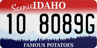 ID license plate 1O8089G