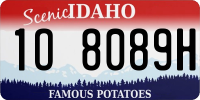 ID license plate 1O8089H