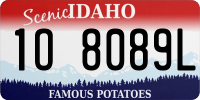 ID license plate 1O8089L