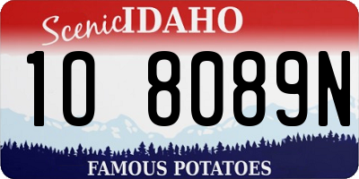 ID license plate 1O8089N