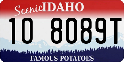 ID license plate 1O8089T