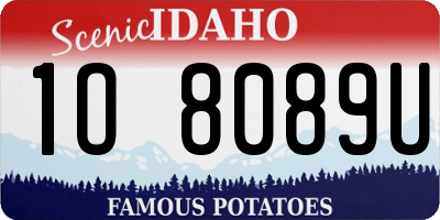 ID license plate 1O8089U