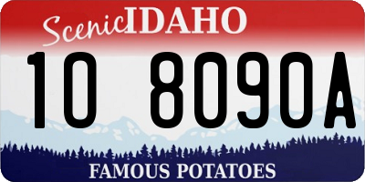 ID license plate 1O8090A