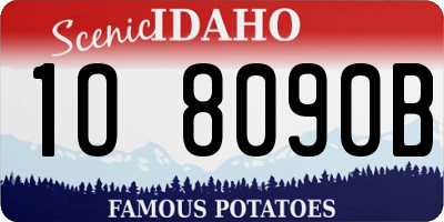 ID license plate 1O8090B