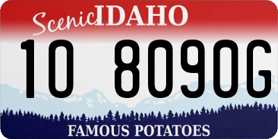 ID license plate 1O8090G