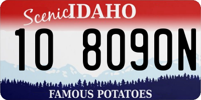 ID license plate 1O8090N