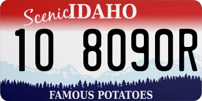 ID license plate 1O8090R