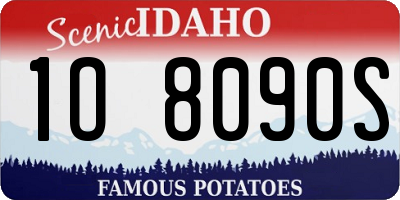 ID license plate 1O8090S