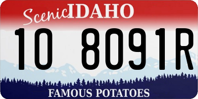 ID license plate 1O8091R