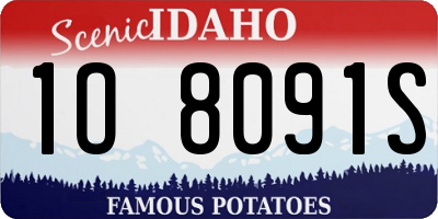 ID license plate 1O8091S