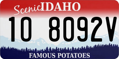 ID license plate 1O8092V