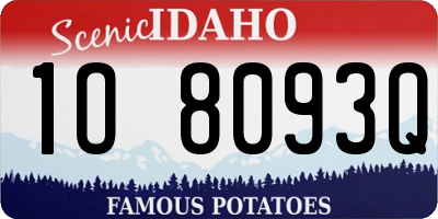 ID license plate 1O8093Q