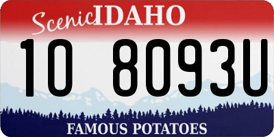 ID license plate 1O8093U