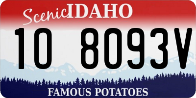 ID license plate 1O8093V