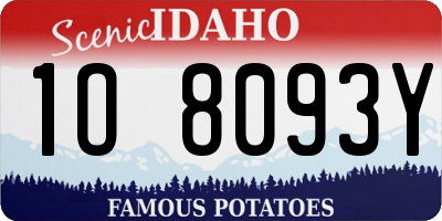 ID license plate 1O8093Y